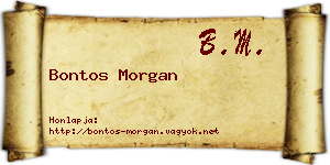 Bontos Morgan névjegykártya